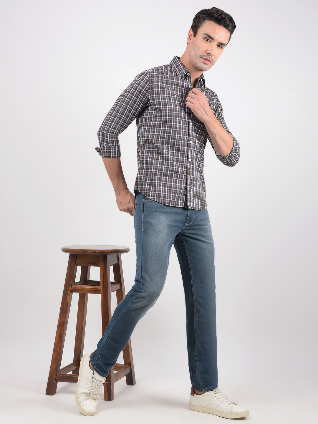 Numero Uno Men Solid Blue Jeans